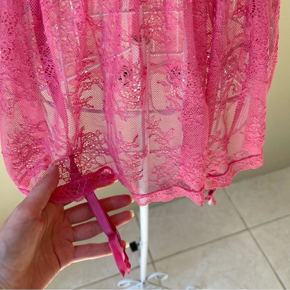 Victoria’s Secret Pink Mesh Racerback Negligee Garters M - Picture 2 of 8